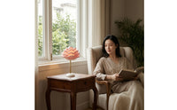 Floral Rose Table Lamp Corded Flower Table Lamp Decorative Ambient for Bedside, Bedroom, Nightstand