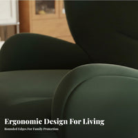 Upholstered Rotate Armchair Retro Design Upholstered Rotate Chair Space-Saving Size High-Density Foam for Readers, Bedroom