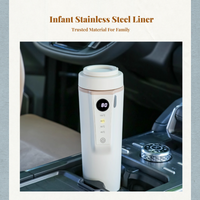 Vehicle Electric Kettle, Portable Stainless Steel, 12V/24V