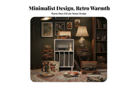 Multi-Purpose Vinyl Vinyl Storage Cabinet Multifunctional Vinyl Vinyl Storage Console Mid-Century-Century Modern Design Album Cube Organizer Solid Wood for Audiophiles, Living Room, Bedroom, Study