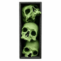 Halloween Skull Book Bookend Spooky Literary Vignette with Skulls Bone-Colored Halloween Decorative Figurine for Goths, Bookcase