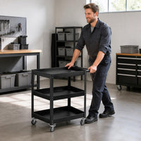 3 Tier Tool Service Cart Multi Functional Metal Rolling Tool Service Cart