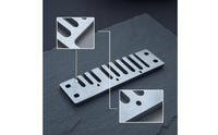 Brushed Metal Aluminum Alloy Harmonica Comb Long-Lasting Harmonica Comb with 10 Slots Lightweight Hardware Wear-Resistant for Builders, Customization