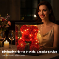 Blossom Teddy Bear Romantic Design Artificial Flower Arrangement Adorable Shape