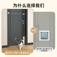 猫门自由出入门猫咪双向自动关门辅助器宠物留门洞猫用品批发