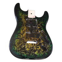 Crackle Finish Guitar Body Contoured Musical Instrument Part Glossy