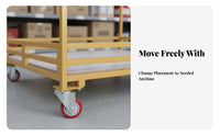 With Wheels Rolling Advertising Cart Outdoor Use Foldable Display Shelf Reinforced Frame 2-Shelf Rolling Cart Sturdy Construction for Street Vendors, Warehouse Employees, Supermarkets, Advertising Al Events, Retail Stores, Warehouses