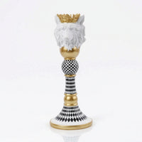 Lion Sculpture with Crown Decorative Lion Statue with Crown Majestic