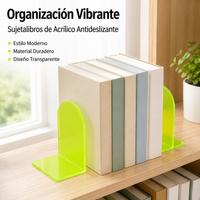 Small Acrylic Bookend, Transparent Non-Slip, Desk Organizer for College Students, 9x13.3x12cm