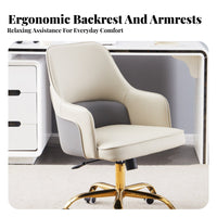 Upholstered Rotating Chair with Casters Minimalist Design Office Furniture High Spine Spinerest Easy Assembly for Study Room