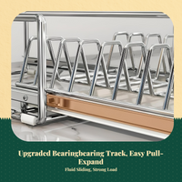 Stainless Steel Pull-Out Dish Rack