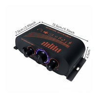 Bass Control 12V Audio Amplifier LED Knob Car Power Amplifier High-Fidelity Sound Sound