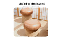 Rope-Wrapped Round Stool Stable and Long-Lasting Small Round Ottoman Padded