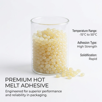 High Temperature Hot Melt Glue Pellets for Carton Sealing, Strong for Box Packaging, PE Film Laminated