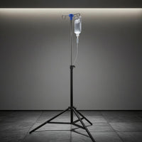 Tripod IV Fluid Stand Black Portable IV Pole Three-Hook