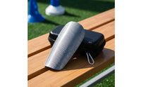 Carbon Fiber Shin Guards EVA Foam Backed Shin Guards with Carrying Case Hard Shell for Adults