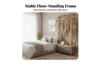 Wardrobe Rack with Drawers Multi-Functional Complimentarystanding Wardrobe System Space-Saving Anti-Collision Design