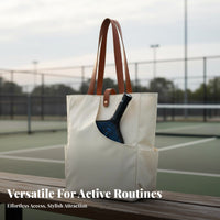 Pickleball Paddle Carrier Large Capacity Pickleball Shoulder Bag Multi-Pocket Sports Tote Multiple Pockets Versatile Design