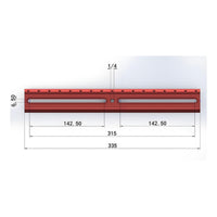 8-Inch Wedge-Shaped Rail Rail Screws and Knobs Telescope Mounting Rail Easy To