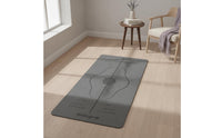 Extra Wide Exercise Mat with Alignment Lines Non-Slip Exercise Mat with Bag Cushioned Thick for Beginners