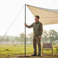 2 Pieces Steel Shelter Support Rods Additional Long Steel Shelter Poles Tarp Poles Long-Lasting Camping Equipment Easy Assembly