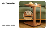 Rolling C-Shaped Table Movable Design Household Furniture Multi-Functional