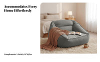 Single Person Floor Sofa With Supportive Rearrest Pouf Chair Chair Comfortable Relaxing for Adults