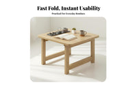 Foldable Floor Table Foldable Design Foldable Chabudai Space-Saving Portable for Minimalists, Tea Lovers, Bay Window