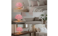 Decorative Lotus Flower Lamp Sculptural Flower Lamp Warm Accent Light Elegant for Bedside, Living Room, Reading Nook