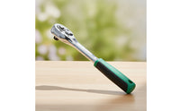 3/8-Inch Ratchet Wrench with Sockets Cushioned Ratchet Wrench Chrome Tool Comfortable Grip for Diyers, Mechanics, Cyclists, Workshop, Tight Confined Areas, Two-Wheeler Maintenance