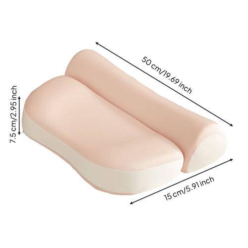 Memory Foam Neck Pillow Pressure Relief Cervical Traction Pillow Washable Cover Sleep Support for Students
