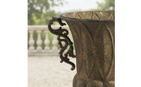Vintage Planter Urn Rustic Ornate Pedestal Planter Decorative Garden Urn for