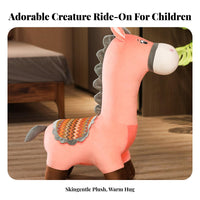 Donkey-Shaped Seat Rideable Ride-on Toy Creative Decoration Soft Exterior for Toddlers, Parents, Playroom, Nursery, Kindergarten