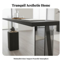 Suspended Table Rustic Minimalism Solid Wood High Top Table Minimalist Design Narrow Wall Desk for Homeowners, Renters, Living Room, Hallway