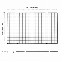 Dark Green Metal Cooling Rack, 45cm x 30cm, for Baked Goods, Cakes, Cookies & Pastry, Easy Clean Baking Wire