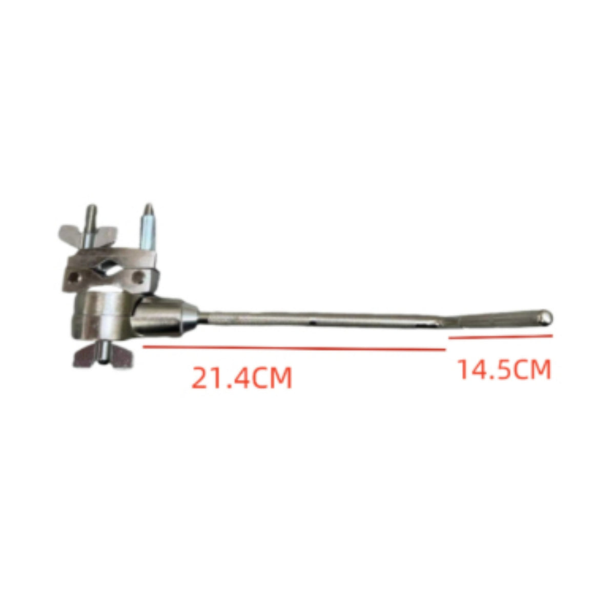 Adjustable Drum Accessory Clamp with Knurled Rod Sturdy Percussion Clamp with Mounting Hardware Universal Sturdy for Drummers, Percussionists, Recording Studio