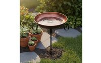 Metal Bird Bath Feeder Multi Use Bird Bath Stake Feeder Waterproof
