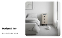 3-Drawer Smart Table Wireless Charging Nightstand Slim Design for Home Snowice