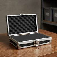 Aluminum Tool Case Lightweight Design  Hard Case Ergonomic Handle Foam Insert Storage Box for Technicians, Collectors