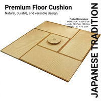 Tatami Floor Cushion Rush Grass Meditation Seat Cushion, Large Floor Pillow for  #variant:Dark Brown