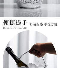 泰国进口金属冰酒桶手工心形纹香槟桶家用红酒冰桶酒吧ktv冰块桶