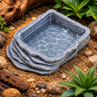 Terrarium Rock Bowl Naturalistic Stone Amphibian Bowl Layered Surface