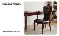 Button-Tufted Wooden Armchair Sturdy Wood Frame Upholstered Chair Ergonomic Rearrest Easy Assembly for Office Workers