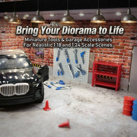 1:64 Diorama Garage Accessories, Maintenance Tool Diorama Garage for Collectors, Realistic Diorama G - Image 8