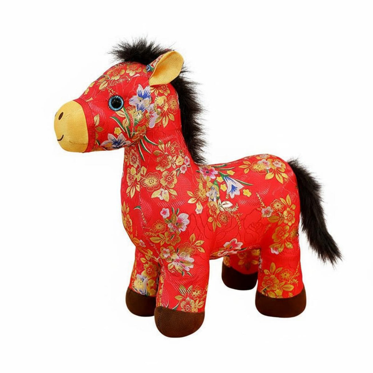 Chinese Astrological Horse Stuffed Ie Festive Atmosphere Year of the Horse Symbol Doll Holiday Decoration Gentle Feel PP Cotton