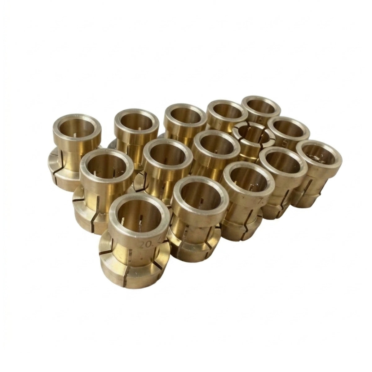 15 Pieces Brass Collet Segmented Jewelry Tool Balanced Hardware for Bench Work