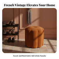 Round Vanity Stool Vintage design Upholstered Seat padded seat for Homeowners