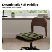 C-Shaped Shaped Seat Pad All Seasons Use Non-Slip Dining Chair Cushion Soft and Comfortable Cushiony Animal Print Chair Cushion for Office Workers