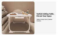 Space-Saving Foldable Laptop Table Multi-Functional Foldable Lap Desk Ready to Use Bed Tray Device Slot for Dorm Residents, Distant Workers, Users with Limited Mobility, Home Office, Sofa, Travel, Floor