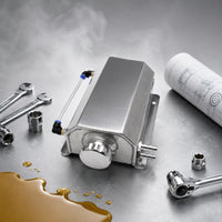 Oil Catch Can Mounting Flanges Rectangular Oil Catch Can Threaded Screw Cap Breather Tank
